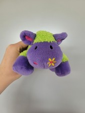 ELC 6" VINTAGE BLOSSOM FARM GREEN & PURPLE SHEEP SOFT TOY PLUSH WITH SOUNDS
