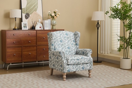 Modern accent chair with - chair, wood