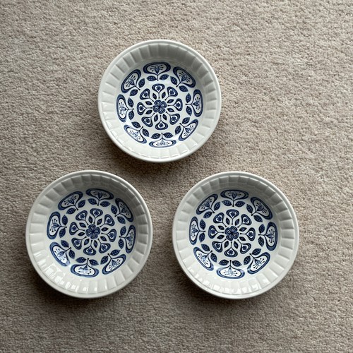 Three palissy pottery blue - palissy, &