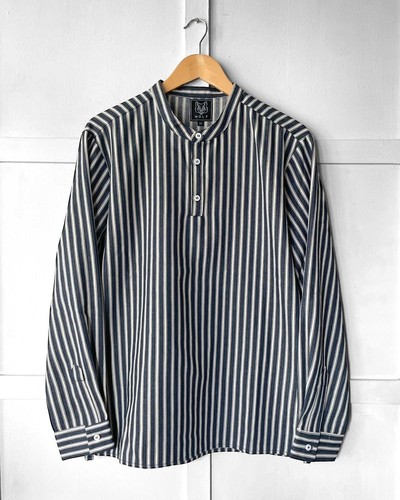 Striped fisherman smock shirt - smock,