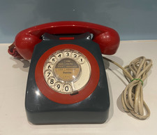 Vintage old Blue red GPO 706 Telephone Rushden phone 1970s 72