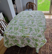 Vera Neumann 1970s Herb Themed Tablecloth Vintage Retro