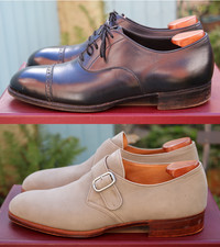 2 x John Lobb St James Bespoke shoes, approx size UK 7.5, handmade in London