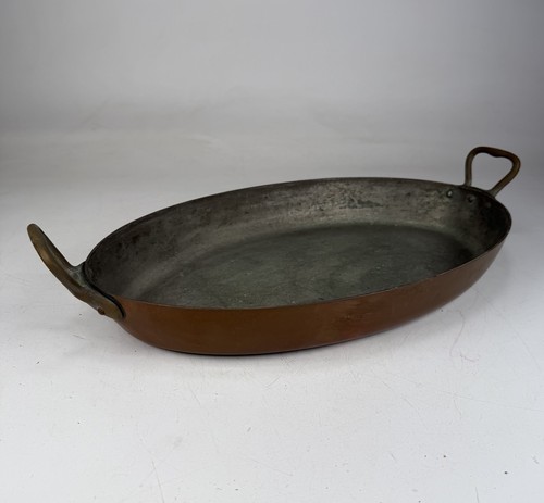 Antique french copper - copper, oval