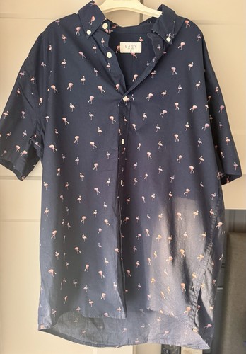 Men navy flamingo print - flamingo,