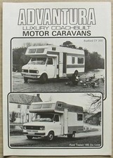 ADVANTURA LUXURY COACHBUILT MOTOR CARAVANS Sales Brochure 1979 BEDFORD Ford VW