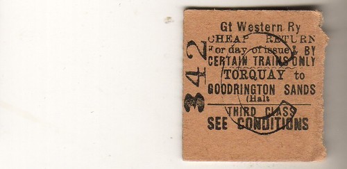 Railway ticket gwr goodrington - gwr,