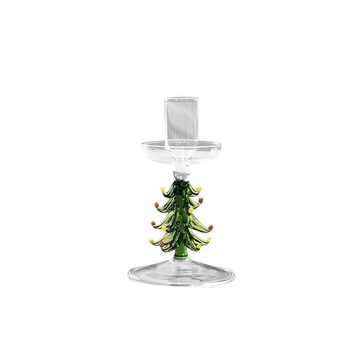 Christmas trees glass - christmas, candle