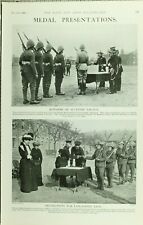 1902 PRINT MEDAL PRESENTATIONS REWARD SCOTS GUARDS 2nd MANCHESTERS DECORATIONS