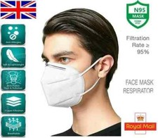 FFP2 N95 FACE MASKS, POLLEN, DUST PROTECTION, NON MEDICAL SURGICAL, 10 pack