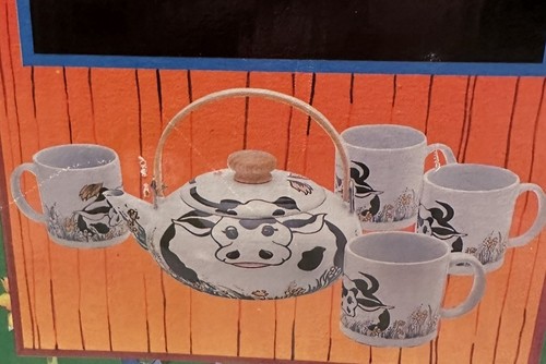 Vintage cow tea kettle - vintage,