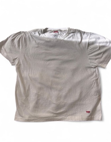 Levi men white solid - men's, crew