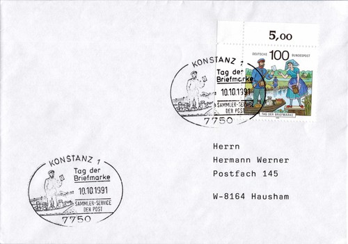 Constance 1991 postman cover - constance,