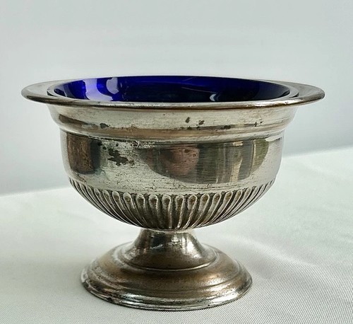 Vintage silver plated footed - plated,