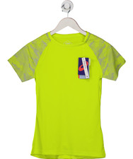 asics Yellow Lime Short Sleeve Quick Drying Short Sleeve Running Top UK XS