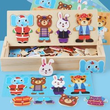 Wooden Bear Dress-Up Puzzle |