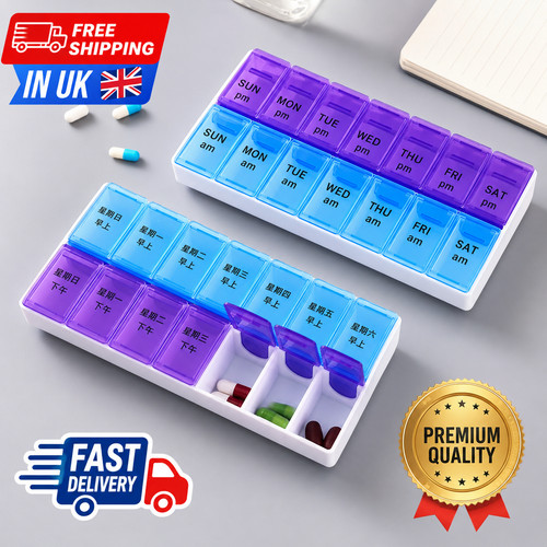 Weekly pill box - am/pm,