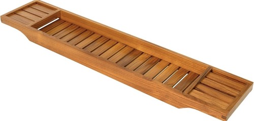 Teak bathtub tray wooden bath - bathtub,
