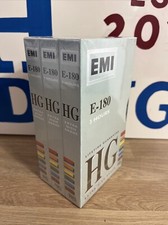 3 x EMI E-180 3 HOURS HG VHS