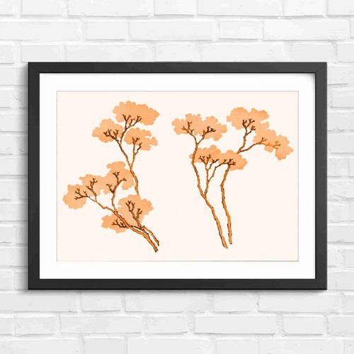 Minimalist peach trees - minimalist,