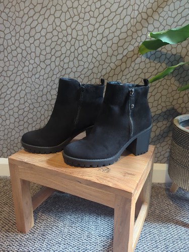 Black faux suede boots - f&f,