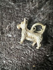 1970s Solid Silver Charm Of Terrier Scottie Bedlington really lovely Condition 