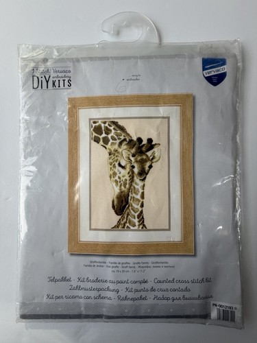 Giraffe family cross stitch - family,