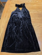 HOLIDAY Pre-loved COTTON CANDY LA WomenBlack Velvet Halter Mini Dress Sz M