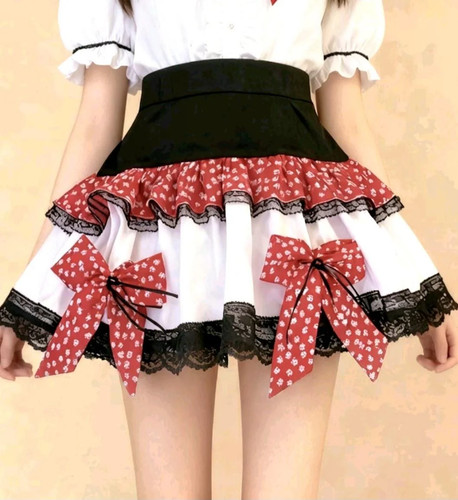 Red black white lolita - white, cake