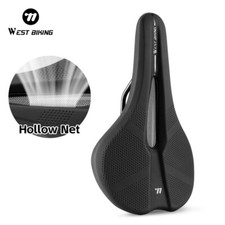 WEST BIKING Bicycle Saddle Hollow Breathable Net Bike Seat Cushion Black