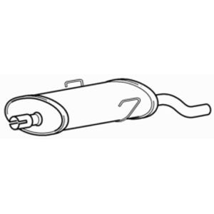 Quality rear exhaust silencer - exhaust,