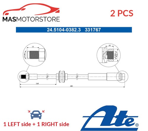 Brake hose line - brake,