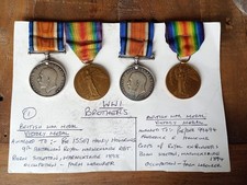 2x WW1 Pairs Of Medals To