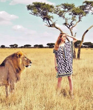 Escada Zebra Dress Kaftan -