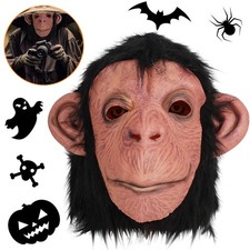 Gorilla Masks Funny Animal Monkey Face Mask Latex Full Face Halloween Cosplay