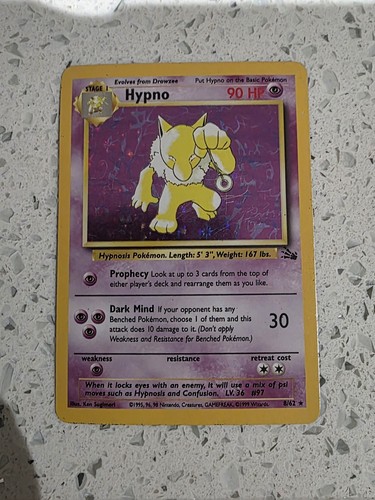 Pokémon fossil hypno holo - fossil,