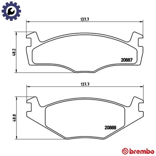 Brake pad set disc - pad, 85