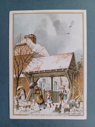 Victorian birthday card people - birthday,