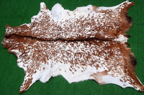 New goat hide rug hair - new,