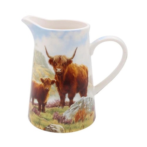 Ceramic farmhouse highland cow - farmhouse,