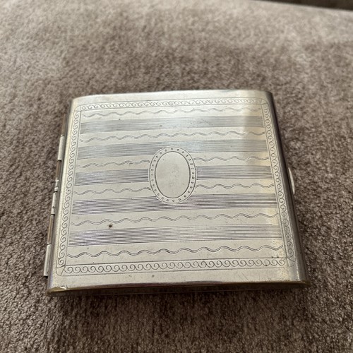 Vintage cigarette case silver - case,
