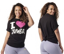 Zumba I Love Zumba Tee - T-shirt/Top - Black - One Size - BNWOT