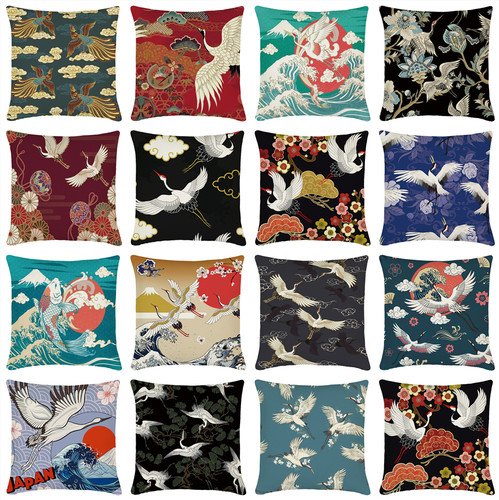 Cranes chrysanthemums japanese - cranes,