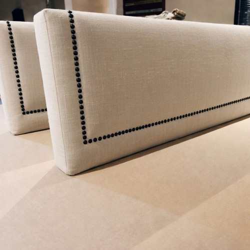 Cream beige linen valance - beige,