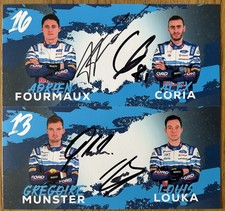 2 x Signed Rally WRC Cards - Adrien FOURMAUX & Gregoire MUNSTER - M SPORT FORD