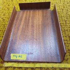 Vintage Mallod Bentwood Ply Office Desk Paper Magazine Tray Teak 1960s #6
