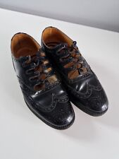 Jamie Alexander Mens Leather Ghillie Brogue UK 7 - Scottish Kilt Black Shoes