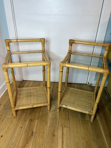 Mcm bamboo wicker bedside - bamboo,