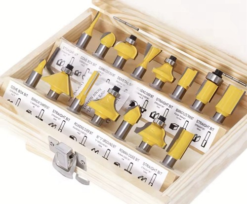 15pcs router bit set - bit, trimming