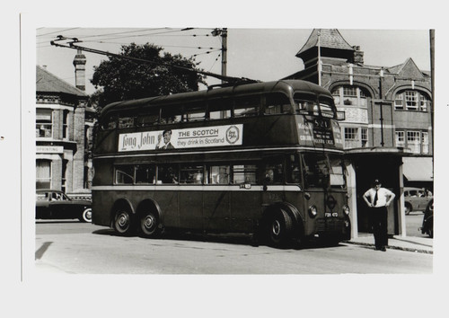 London trolley bus route - london.,